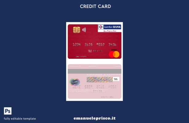modello mastercard Kenya Guardian Bank in stile verificato
